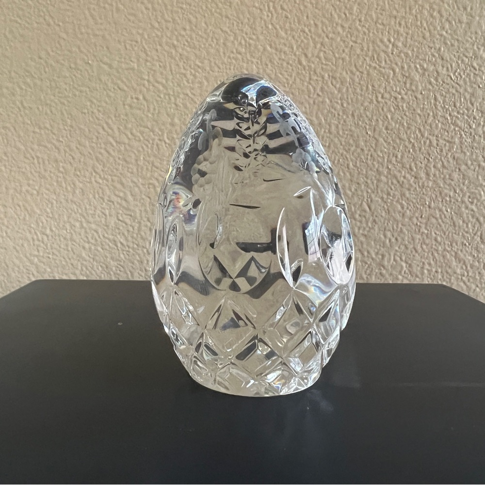 Rogaska Crystal Egg Paperweight